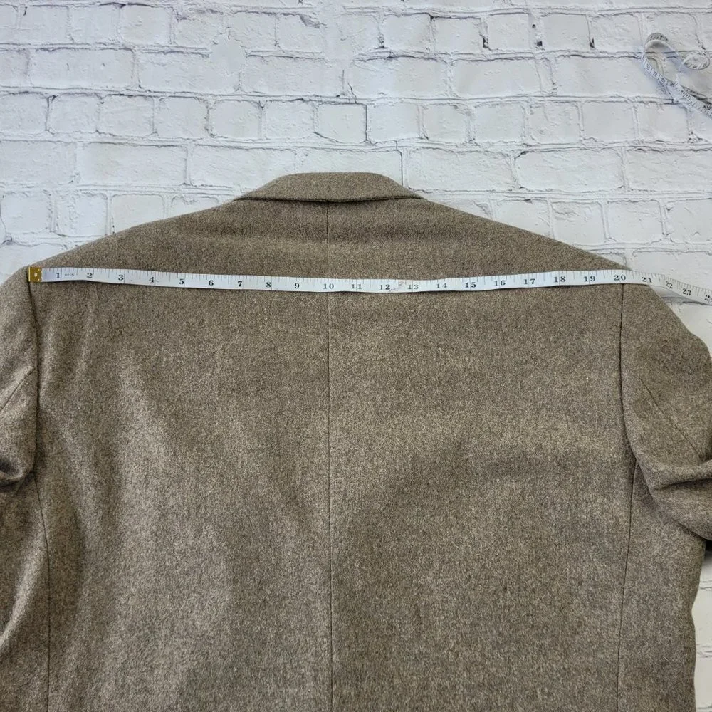 Oscar De La Renta men’s wool cashmere blend tan color blazer jacket size 43R